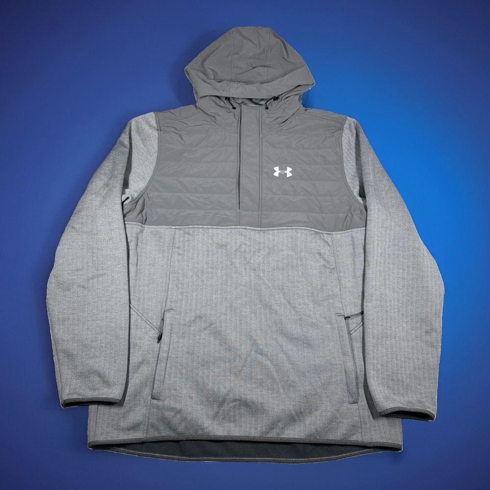 Under Armour Storm Henley Swacket Men's 3XL Gray Loose Coldgear Pullover